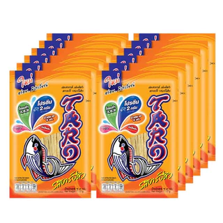 ยกแพ็ค ปลาเส้น Taro ทาโร่ 12ซอง 5บาท รสเข้มข้น สีเหลือง รสบาร์บีคิว สีส้ม เพลิน ไม่เลอะมือ ขนม