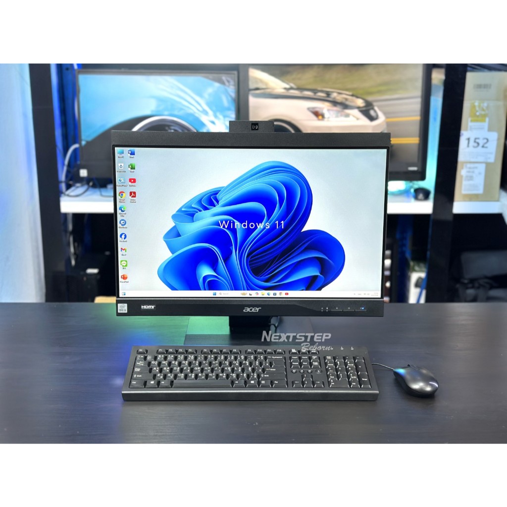 ACER ALL IN ONE Z4870G / CORE I5-10400 / RAM 8GB / SSD 256 M.2 NVME / LED 24 นิ้ว IPS,Full HD / คอมม