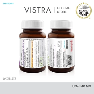New! VISTRA COLLAGEN UC-II 40 MG (COLLAGEN TYPE II) (30 Tabs) - วิสทร้า คอลลาเจน ยูซี ทู (คอลลาเจน ไทพ์ 2)