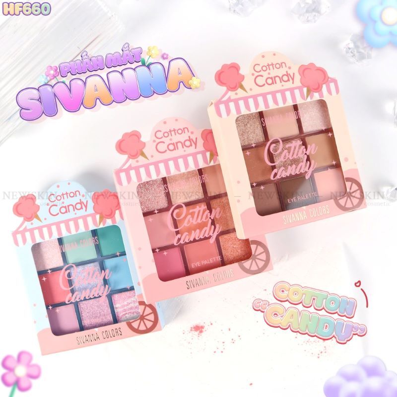 HF660 SIVANNA Cotton candy EYE PALETTE ซีเวนน่า คัลเลอร์ส คอตตอน แคนดี้ อาย พาเลทท์