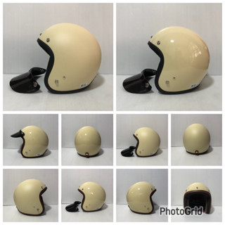 หมวกกันน็อคแนววินเทจ ฟรีแก็บหน้าหมวก