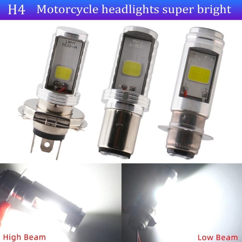 ไฟหน้ารถจักรยานยนต์ รถสามล้อไฟฟ้า LED สว่างมาก หลอดไฟใหญ่ กรงเล็บคู่ สูงและต่ำ ไฟส่องเท้าไกลและใกล้ ไฟสปอตไลท์สว่างมาก
