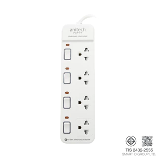 ปลั๊กไฟ ANITECH (TIS.) PLUG H2143-WH by Banana IT