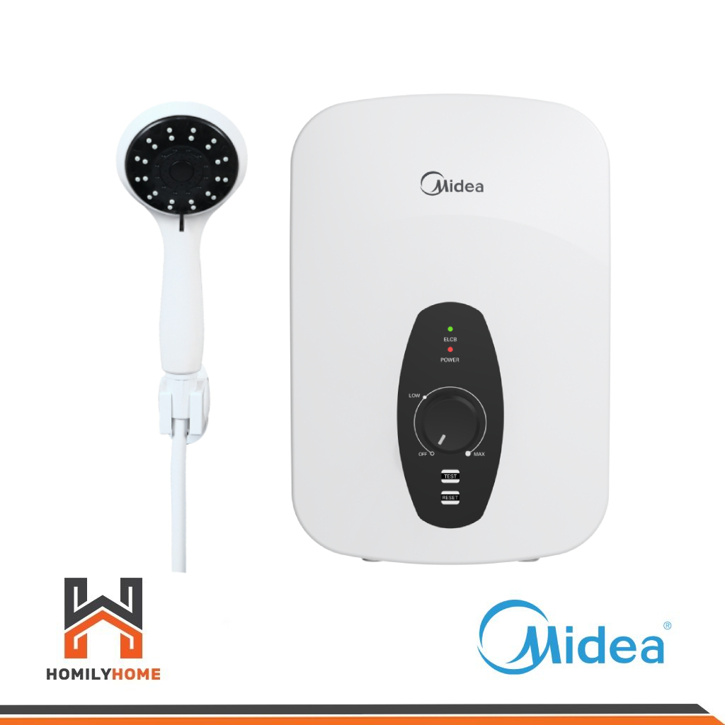 Midea เครื่องทำน้ำอุ่น รุ่น MWH-38QTH(W) 3800W และ รุ่น MWH-45QTH(W) 4500W