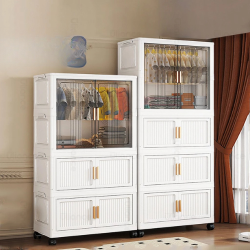 StaxHomedeco 55-80cm Cabinet Organizer For Clothes Foldable Storage Cabinet Wardrobe Durabox Megabox