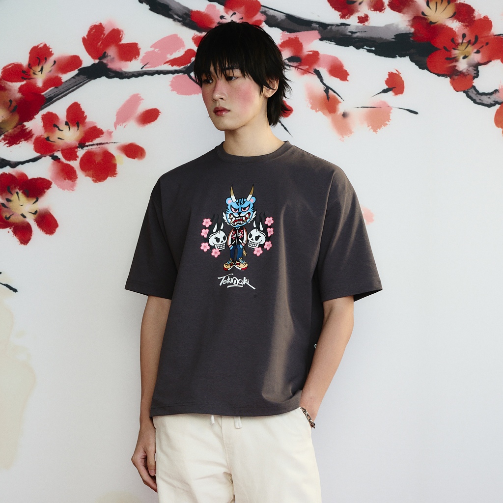 TOKIDOKI เสื้อยืดใส่ได้ทั้งชายและหญิง BEAST BLOOM SS TEE