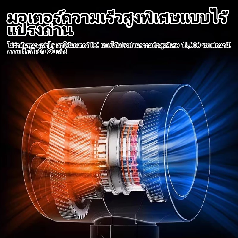 พัดลมพกพา Jet ขนาดเล็ก 100 ระดับความเร็ว USB thumbnail 10