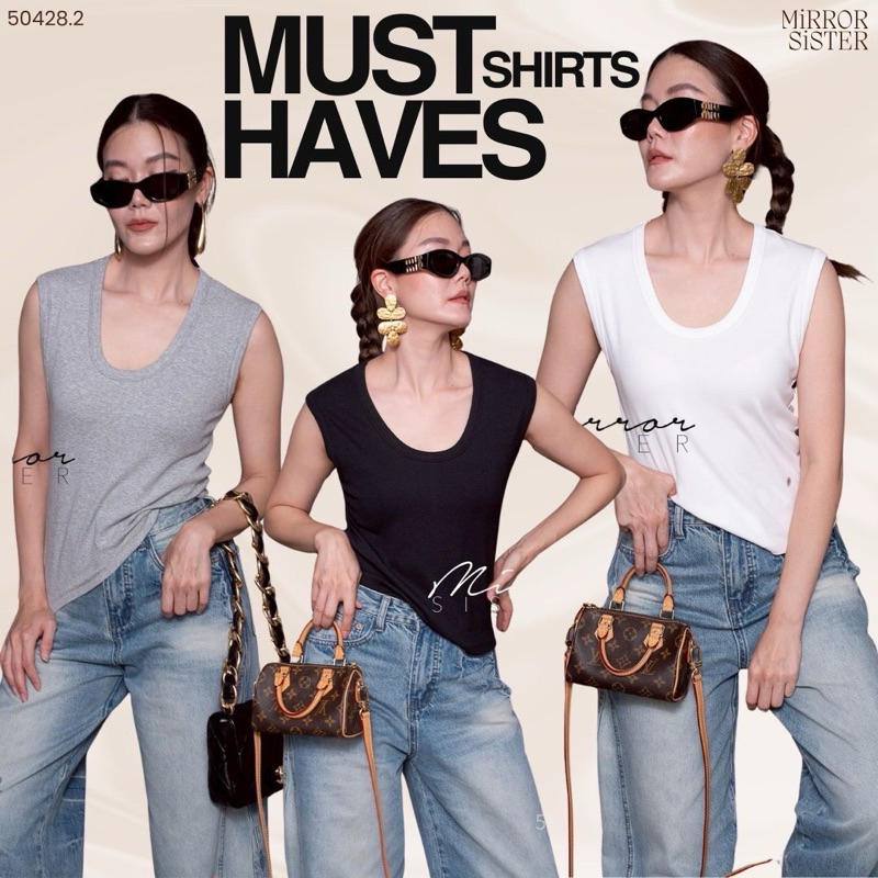 Mirrorsister 50428.2 เสื้อแขนกุดคอU PREMiUM QUALITY