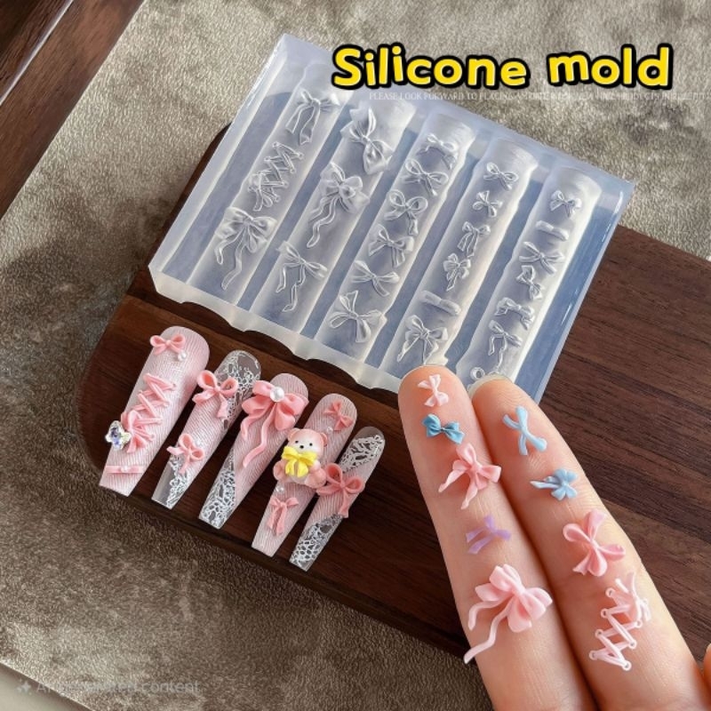 [ จัดส่งทันที ] Silicone mold แม่พิมพ์ซิริโคน 3D ปั้นนูน โบว์ ผลไม้ การ์ตูนต่างๆ