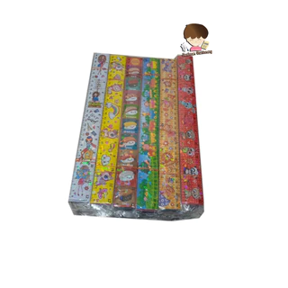 ไม้บรรทัดลายการ์ตูน ไม้บรรทัดพลาสติก แบบหนา ขนาด 12 นิ้ว / 30 ซม. (คละลาย) ให้เลือก แบบเลเซอร์ หรือ รุ่นขอบใส