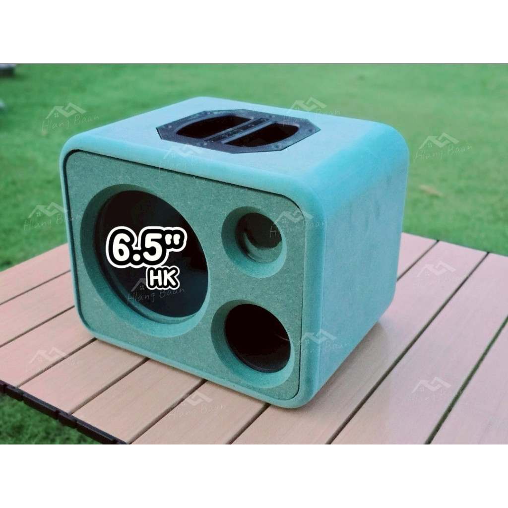 ตู้โค้ง พอตหลัง (6.5" HK 2โอม 80w) [ตู้เปล่างานดิบ/งานหุ้มหนัง]