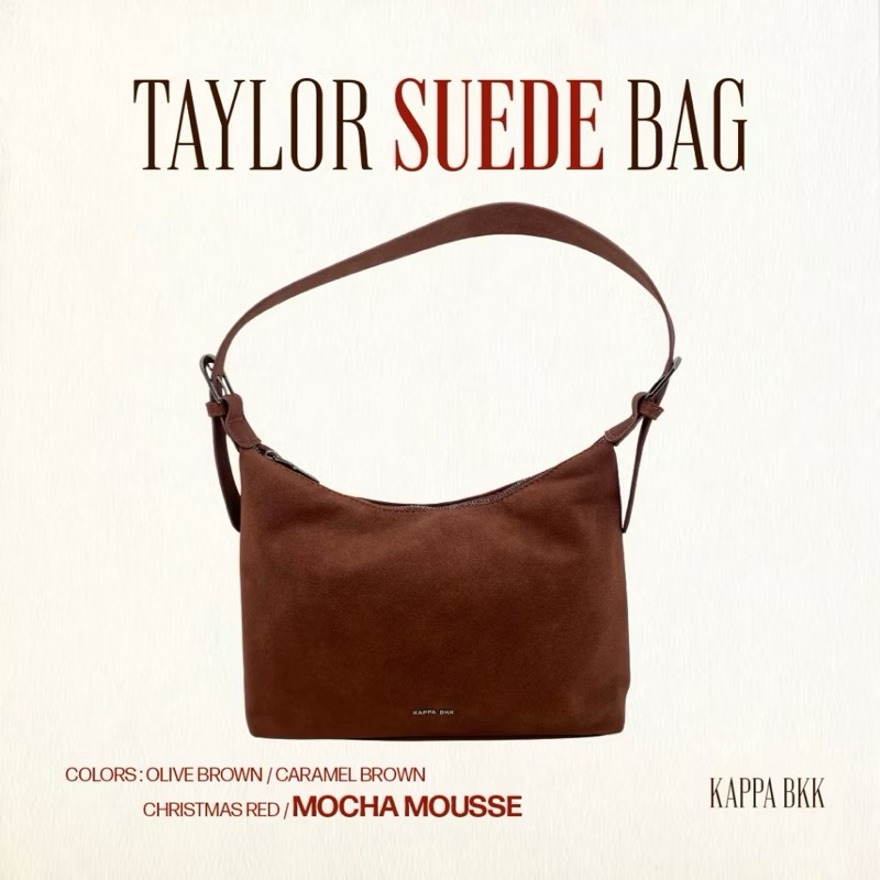 KAPPA.BKK ♥️Taylor bag suede♥️Mocha Mousse