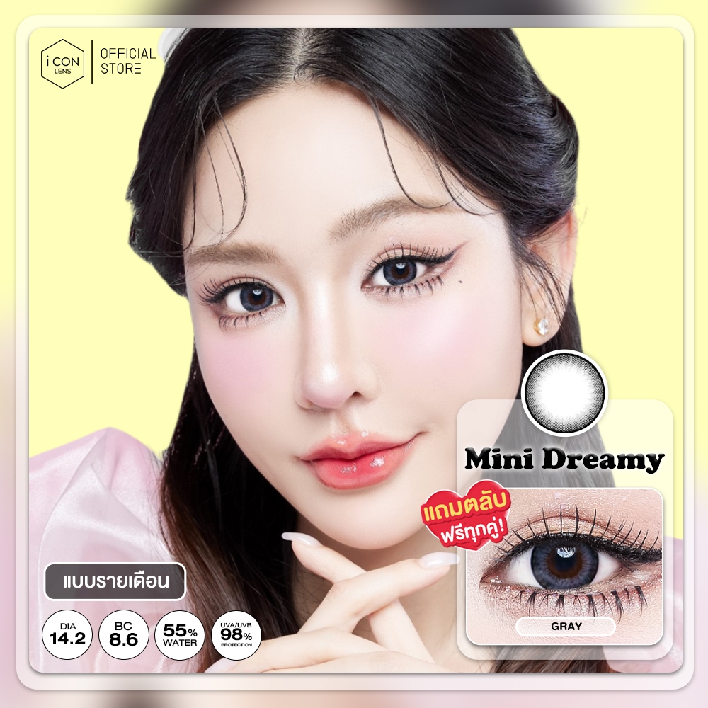 คอนแทคเลนส์ รุ่น Mini Dreamy Gray - คิตตี้ คาวาอิ Kitty Kawaii (Vial)