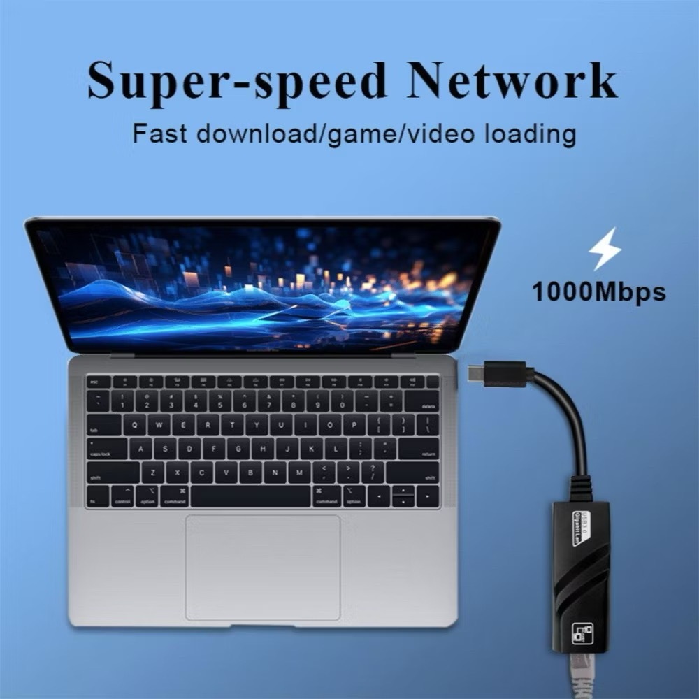 10/100/1000mbps USB 3.0 สาย USB TypeC To Rj45 Lan Ethernet Hub USB อะแดปเตอร์ RTL8153 การ์ดเครือข่ายสําหรับ PC Macbook - รูปที่ 6