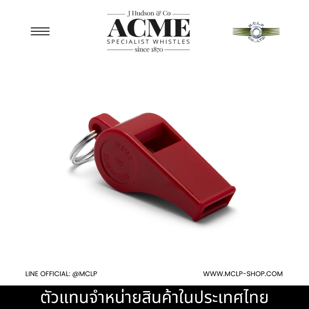 Acme Thunderer 660 Whistle นกหวีดเสียงดัง 117dBA สำหรับกีฬา ครู ทหาร - รูปที่ 2