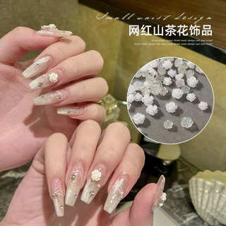 อะไหล่ดอกกุหลาบตกแต่งหน้าเล็บ 50 ชิ้น/ห่อ สินค้าพร้อมส่ง