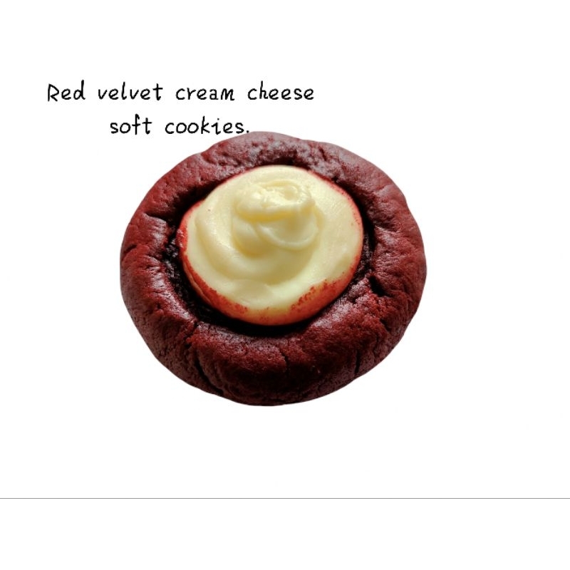 Red Velvet Cream Cheese Soft Cookies. ชิ้นละ 80 กรัม