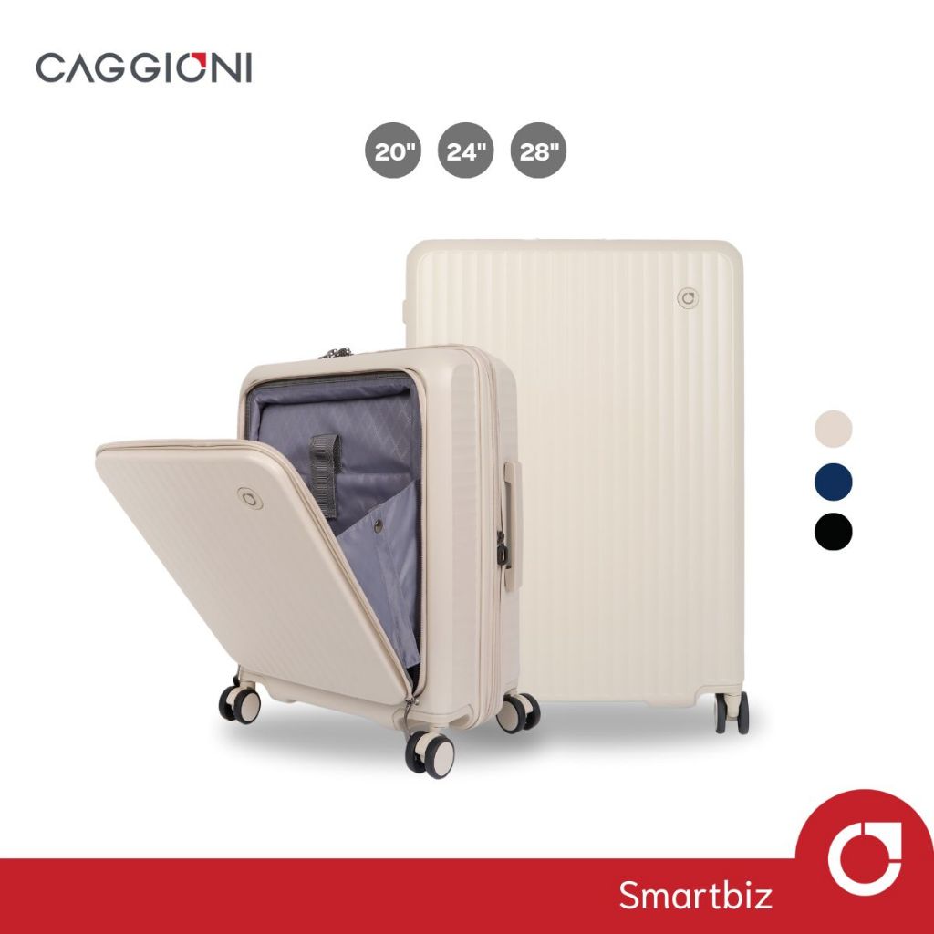 Caggioni กระเป๋าเดินทางล้อลาก น้ำหนักเบาพิเศษ รุ่นสมาร์ทบิท (Smartbiz : 24072) [20/24/28 นิ้ว] TSA L