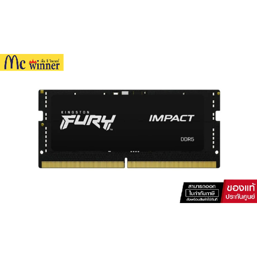 16GB (16GBx1) DDR5 5600MHz SO-DIMM RAM (หน่วยความจำ) KINGSTON FURY (KF556S40IB-16)