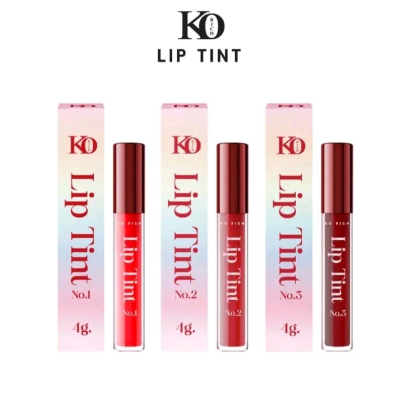 ลิปทิ้นท์เคโอริช ( 3สี ) LIP TINT Ko Rich แบ่งขาย1 ชิ้น และยกแพ็ค 3 ชิ้น