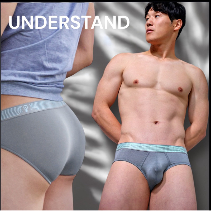 (พร้อมส่ง) กางเกงในชาย Understand  Brief Cluod Grey sizeS, M,L,XXL