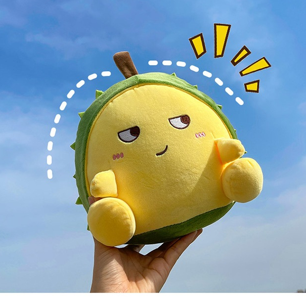 หมอนทุเรียนตากลมแปลกๆ ของเล่นตุ๊กตาคลายแรงดึงที่ฉีกขาดได้ ตุ๊กตาทุเรียนจำลอง ของขวัญวันเกิดสุดฮา - รูปที่ 2