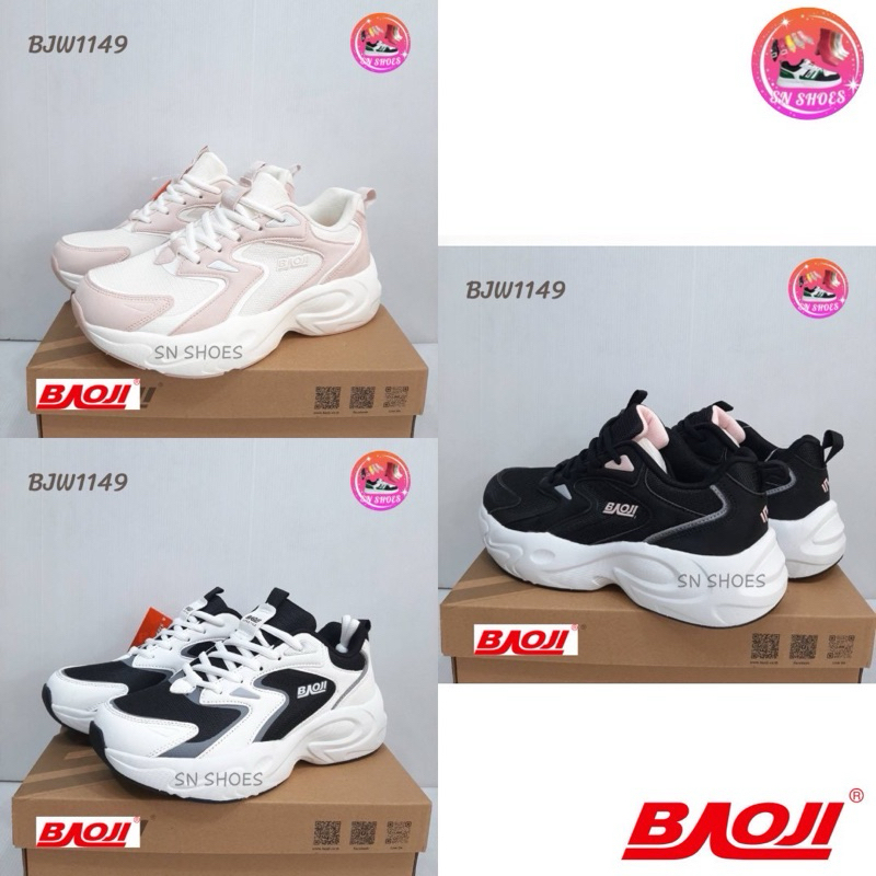 รองเท้าผ้าใบ  BAOJI แท้100% BJW 1149 รองเท้าผ้าใบผู้หญิง ไซร้ 37-41(รุ่นใหม่)