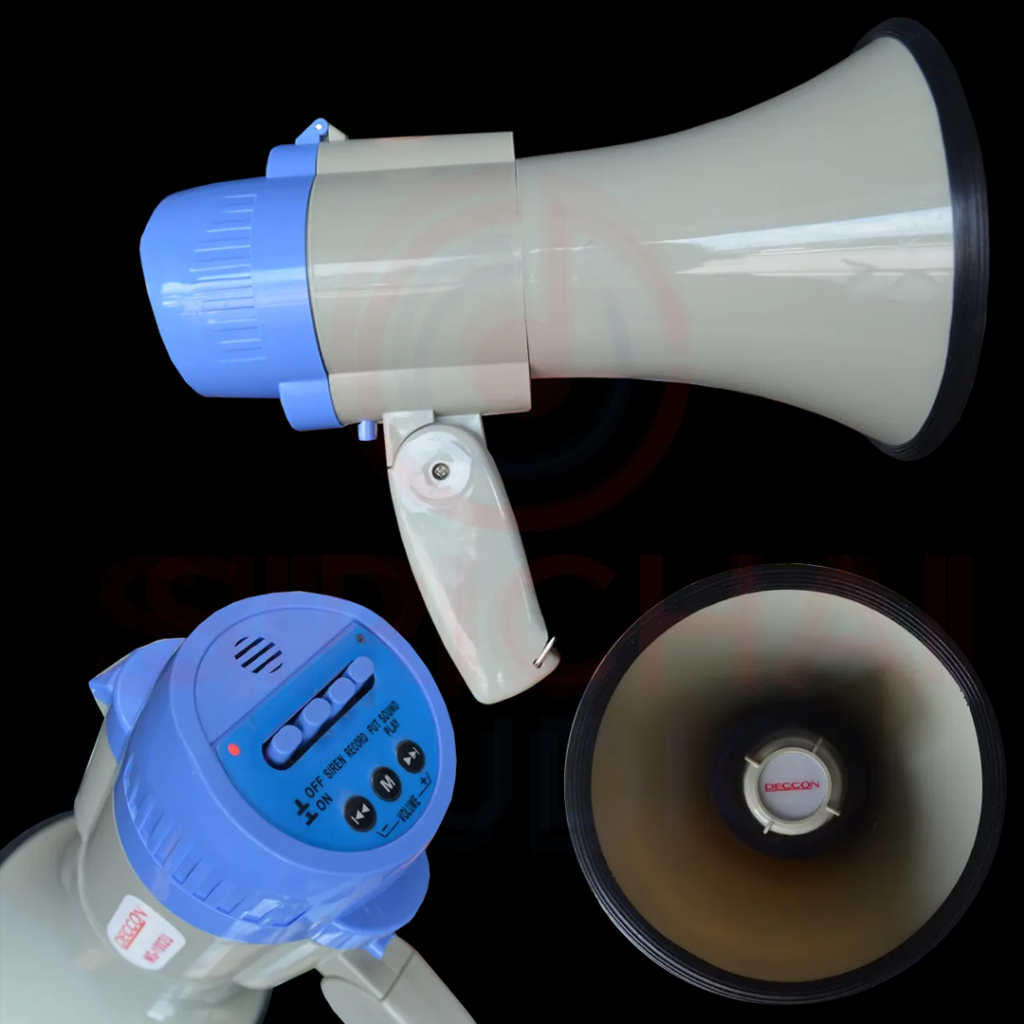 DECCON MG1002U โทรโข่ง มีแบตเตอรี อัดเสียงได้ มีไซเรน megaphone