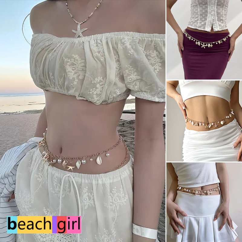 🌈beachgirl🌈สไตล์เกาหลี โซ่เอวเซ็กซี่ เครื่องประดับแฟชั่น สร้อยคอไปทะเล คุณภาพสูง หลากหลายสไตล์ส่งไวจากไทย