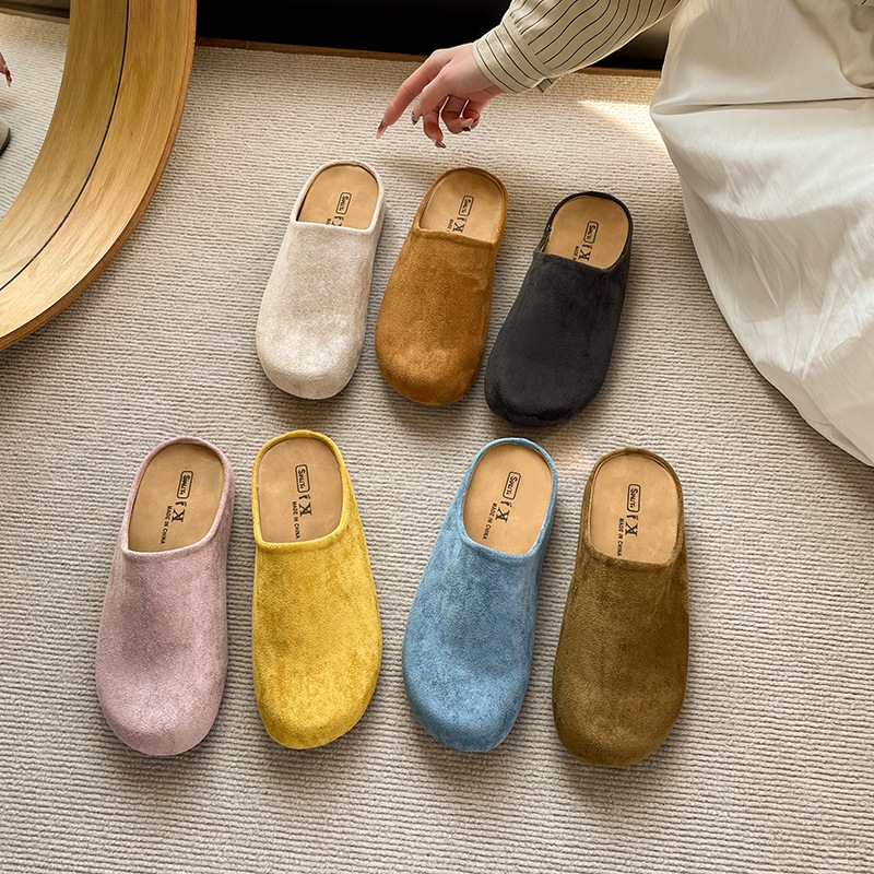รองเท้าลำลองสไตล์เรโทรสไตล์เกาหลี size 35-40 Toe Muller รองเท้าขี้เกียจกลางแจ้ง Birkenstock