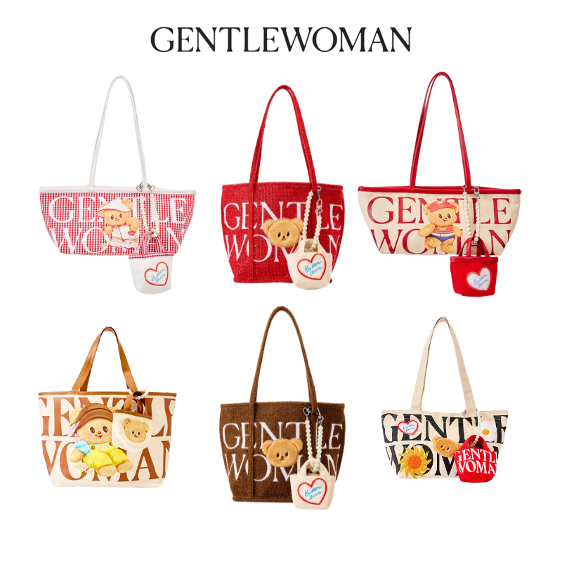 GENTLEWOMAN PLAYFUL BUTTERBEAR TOTE BAG หมีเนย สะพายข้าง น่ารัก กระเป๋าถือ กระเป๋าสะพายไหล่
