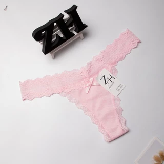 ZH.6769 กางเกงชั้นในจีสตริงผ้าร่องลูกไม้เอวต่ำ บิกินี่ลูกไม้เซ็กซี่G-String