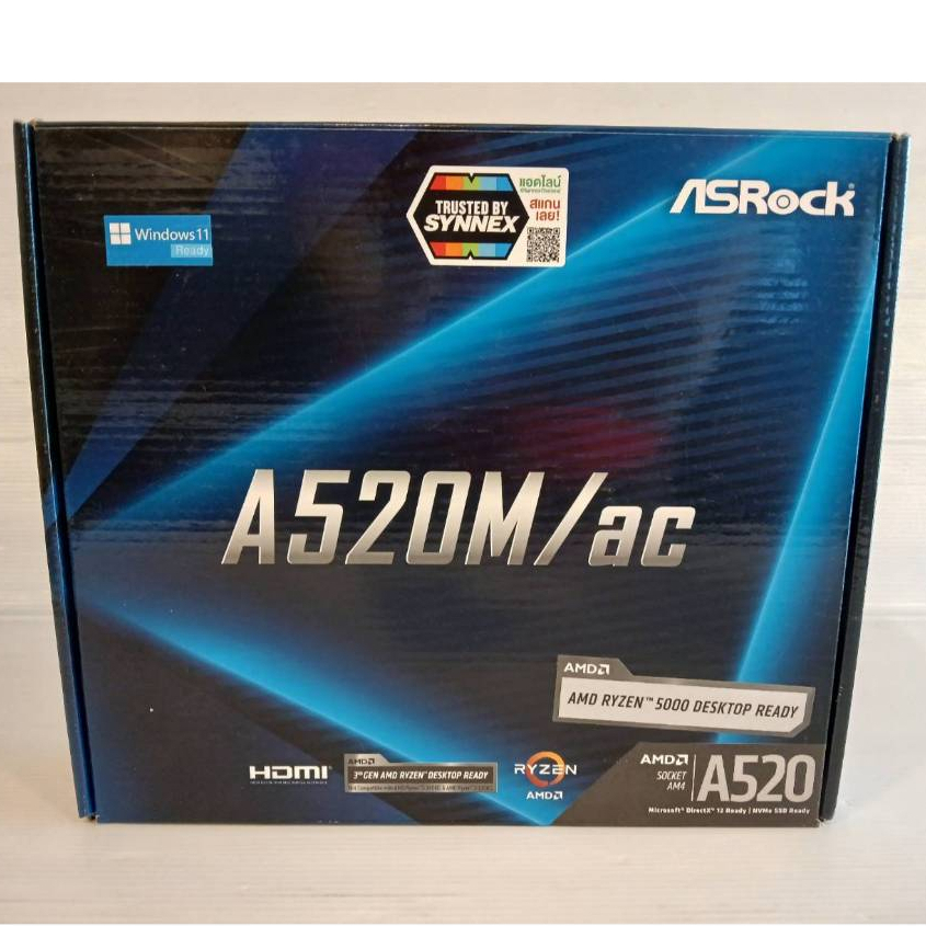 MAINBOARD (เมนบอร์ด) ASROCK A520M/AC (AMD SOCKET AM4 DDR4 MICRO-ATX)