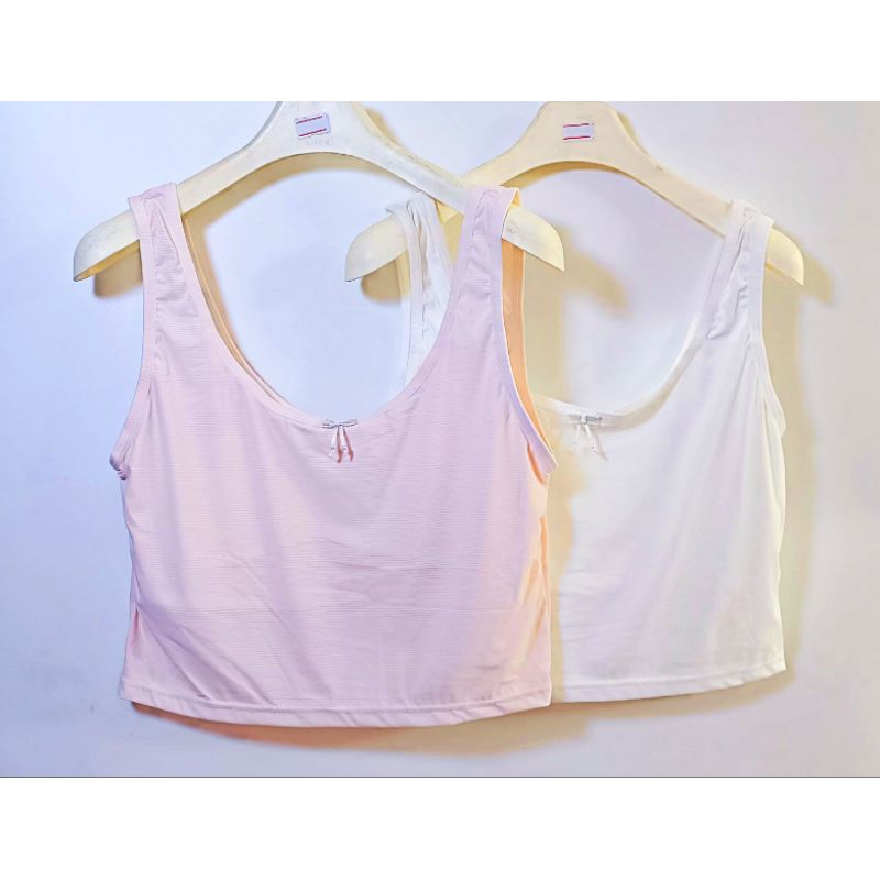 เสื้อในเด็กผ้าวาโก้ มีผ้าซับหน้าอกนิ่มมาก ฟรีไซส์ สำหรับ 7-10 ปี