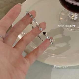【COD】สร้อยข้อมือ จี้รูปหัวใจ แบบกลวง ดีไซน์เรียบง่าย