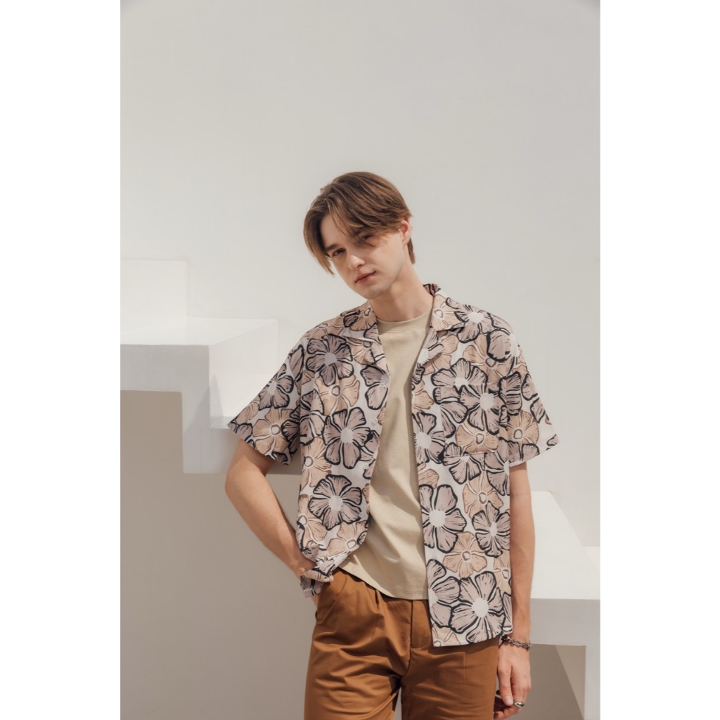 KINS | Hawaii Shirt เสื้อฮาวาย เสื้อลายดอก ชุดเดินชายทะเล (HW32)