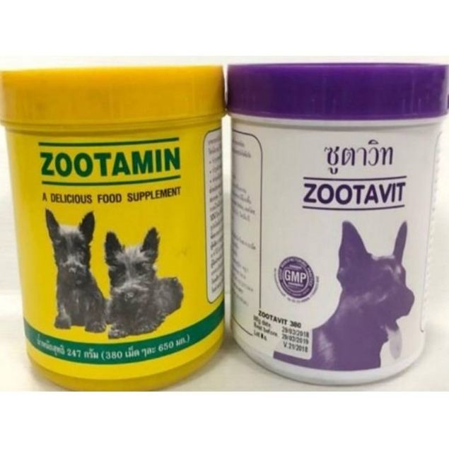 (แพ็คคู่) แคลเซียม zootavit+zootamin กระป๋องละ 380 เม็ด ซูตาวิท ซูตามิน*โปรดอ่านรายละเอียดก่อนสั่งซื้อ