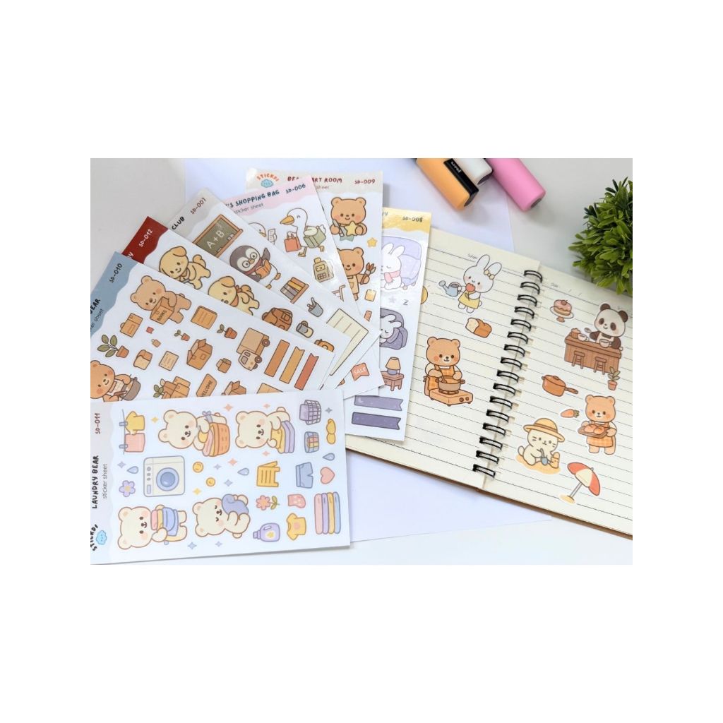 ✨รับทำสติกเกอร์ชีท แผ่นขนาด A6 Diecut 50%✨ ส่งไวใน1วัน⚡️ ไดคัท 100% ไดคัทตามตัวละคร สติกเกอร์ขาวเงา กันน้ำ
