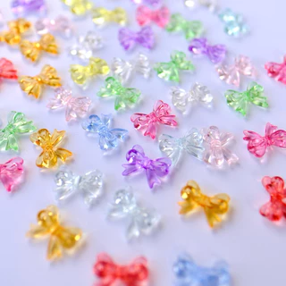 โบว์ตกแต่ง 50 ชิ้น อุปกรณ์ตกแต่ง DIY อุปกรณ์ตกแต่งเหรียญโปรยทาน