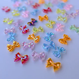 โบว์ตกแต่ง 50 ชิ้น อุปกรณ์ตกแต่ง DIY อุปกรณ์ตกแต่งเหรียญโปรยทาน