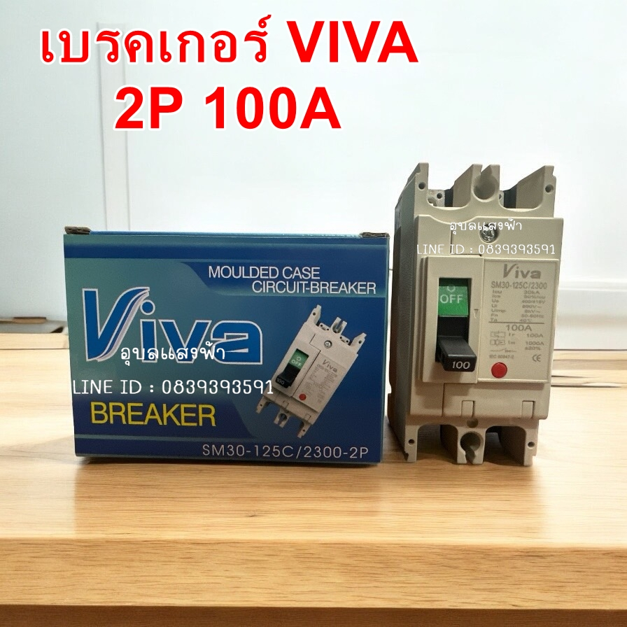 เบรคเกอร์ VIVA SM30-125C/2300-2P 100A