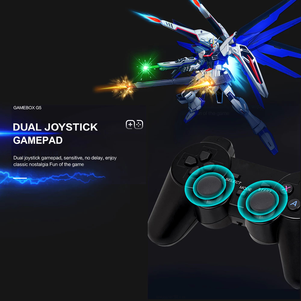 GAME BOX🎮กล่องสมาร์ททีวีแอนดรอยด์ คอนโทรลเลอร์ไร้สายคู่ ดาวน์โหลดเกมได้ตลอดเวลา เล่นเกมได้อย่างอิสระ ชิปเกมระดับมืออาชีพ