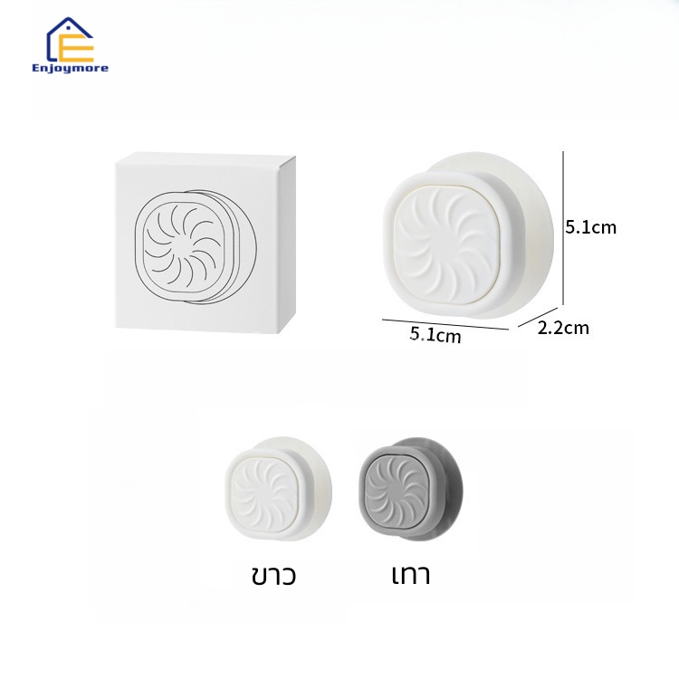 Enjoymore ปุ่มหมุนถุงขยะ เทปกาวไร้รอย​ ยึดถุงแน่นไม่หลุด ใช้ได้ทั้งถังกลม-สี่เหลี่ยม - รูปที่ 5