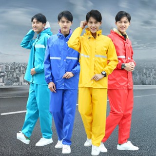 ชุดกันฝน ชุดกันฝนเสื้อกางเกง  รุ่นหมวกติดเสื้อ กันฝนทั้งตัว …