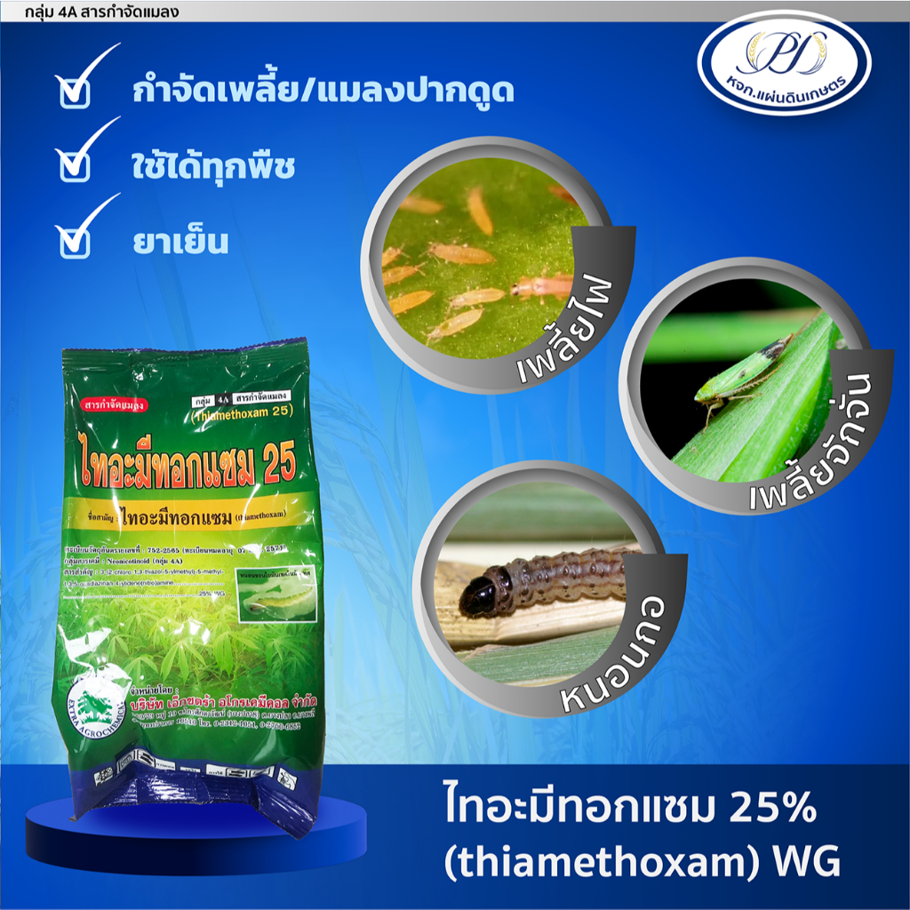 ไทอะมีทอกแซม 1 กิโลกรัม กำจัดเพลี้ยแป้ง เพลี้ยน้ำมัน เพลี้ยอ่อน เพลี้ยหอย เพลี้ยไฟ เพลี้ยไก่แจ้