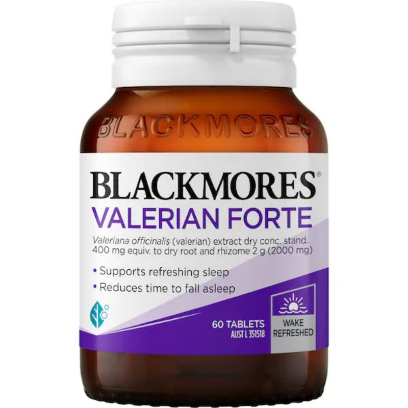 Blackmores Valerian Forte 60 tablets Blackmore Sleep support แบล็คมอร์ วิตามิน ช่วยเรื่องการนอนหลับ 