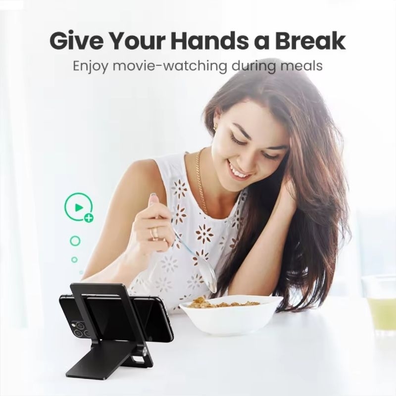 แท้ UGREEN ขาตั้งโทรศัพท์มือถือ แบบพับได้ สําหรับ iPhone รูปที่ 2