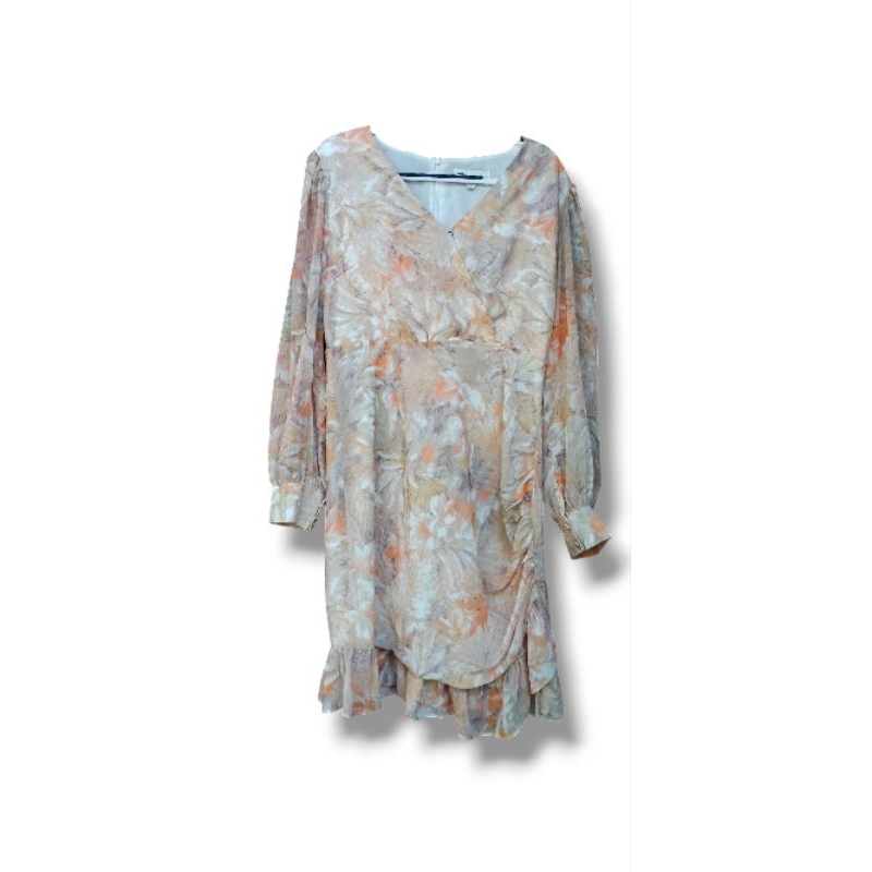 เดรส Valley girl💕 ไซส์ XL🌼ผ้าชีฟองมีซับใน🌼 มือ 2