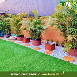 [แบ่งตัด] 2cm หญ้าเทียมภายนอก หนาแน่น วัสดุPE เคลือบสารกันUV ขนหญ้ายาว 2ซม.