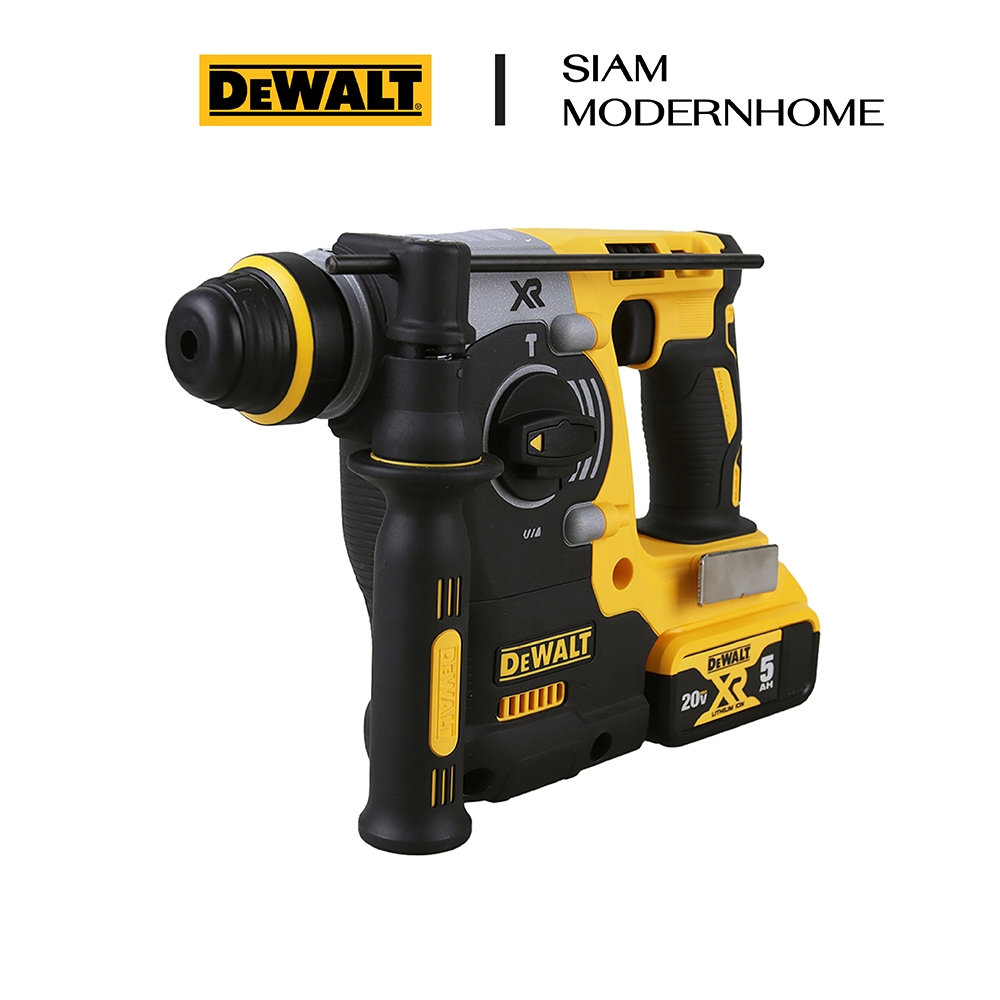 DEWALT สว่านโรตารี่ไร้สาย SDS-Plus hammer 20V แบตเตอรี่ 5Ah + กล่อง TSTAK รุ่น DCH273P1T-B1